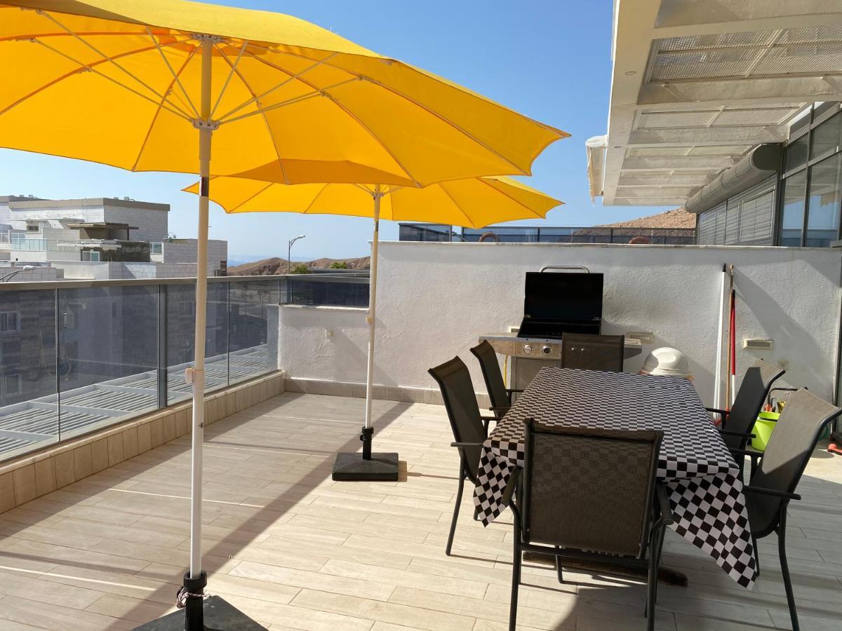 Stunning Penthouse With Sea Views And Private Heated Pool Leilighet Eilat Eksteriør bilde